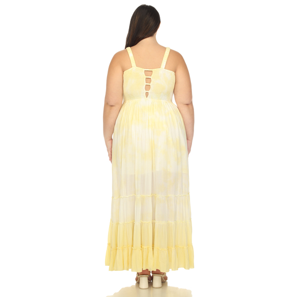 Plus Size Smocked Ruffle Maxi Dress - Picture 3 of 5